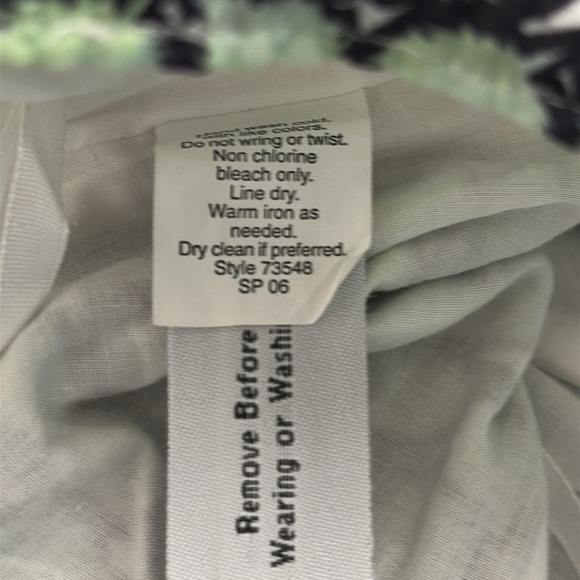 J Crew green and navy cotton strapless dress 2 - Picture 11 of 11